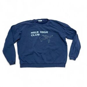 LNA Navy Crewneck Sweater